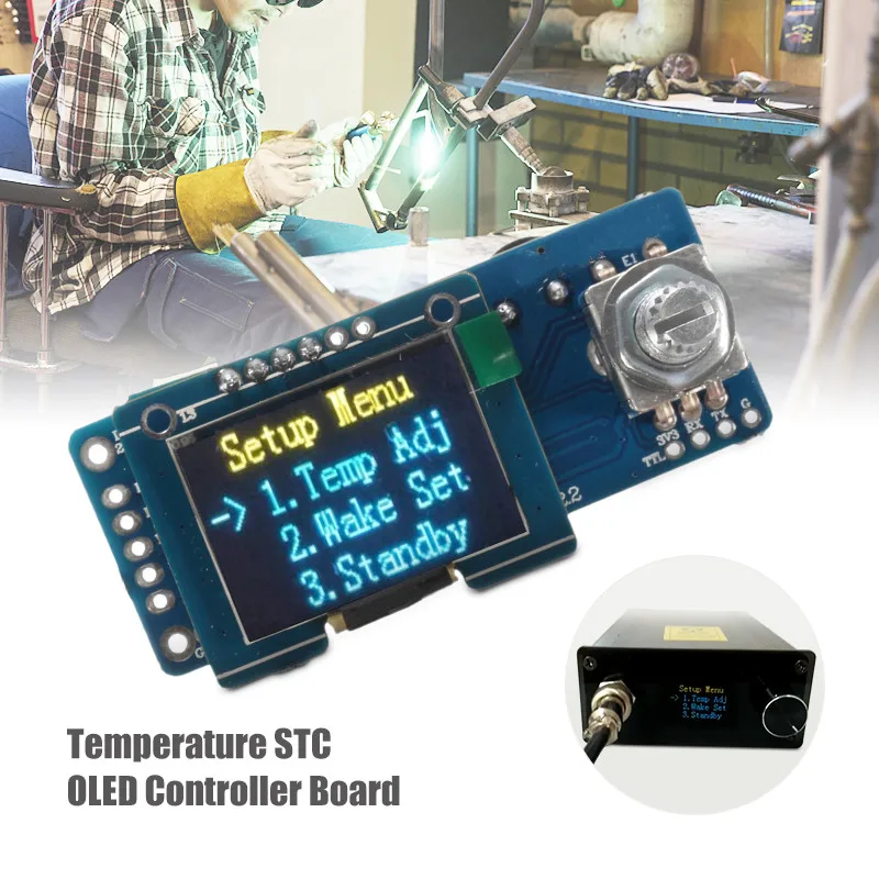 

23x58mm T12 Temperature STC Oled Controller English Display Board Electric For HAKKO T12 Digital Soldering Iron Station