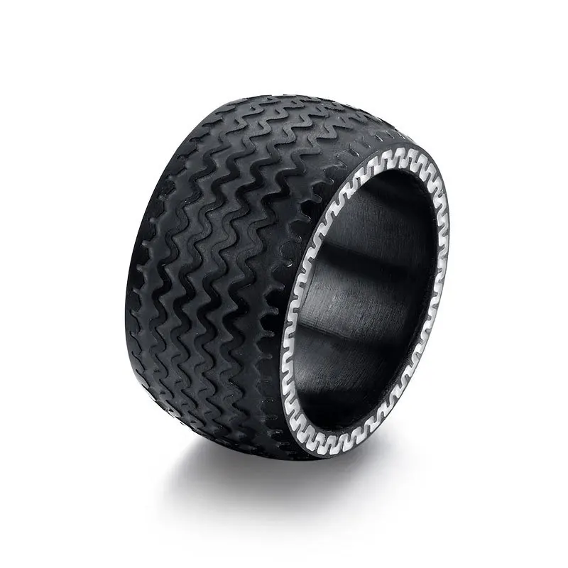 

New fashion high quality titanium steel tyre personalized ring man ring