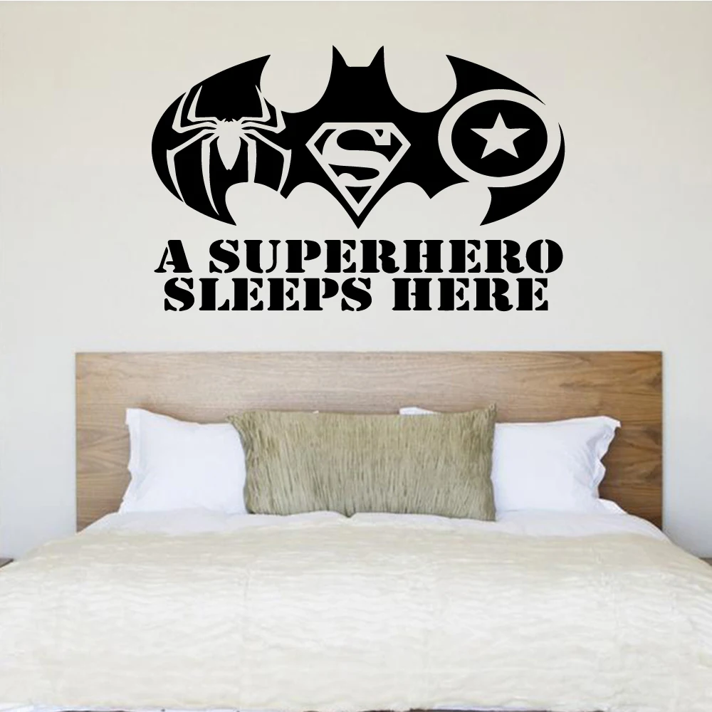 

Lovely Super Hero Wall Sticker Pvc Wall Art Stickers Modern Fashion Wallsticker For Kids Rooms Decoration Sticker Mural