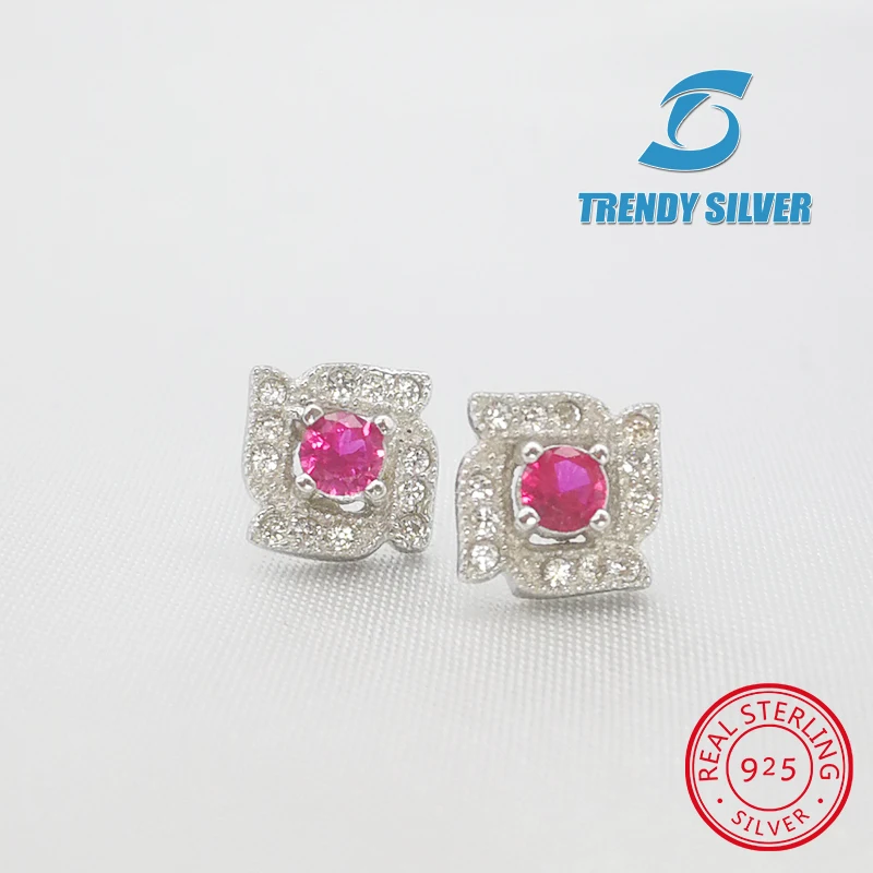 

heart love cubic zircon stub earrings with stones for woman girl 925 sterling silver jewelry wholesale free shipping chrismas