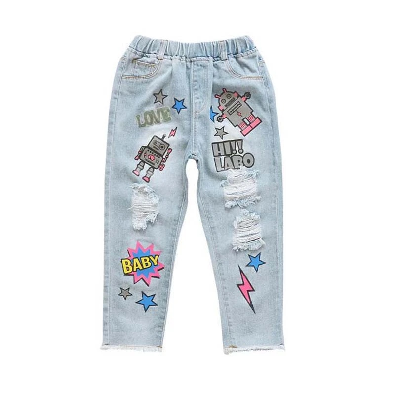 Cartoon printed jeans Clearance