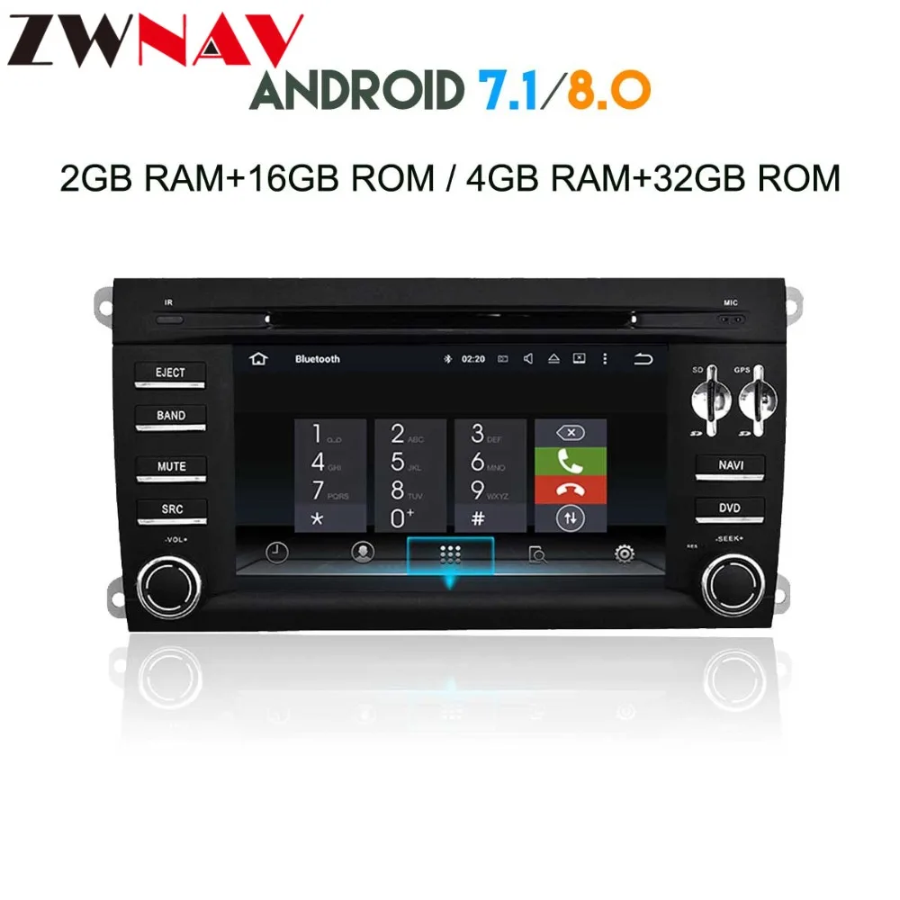 Perfect With Optical Fiber Decoder Android 8.0 Car DVD Player for Porsche Cayenne 2003-2010 With GPS navigation BT Head unit Radio Wifi 4