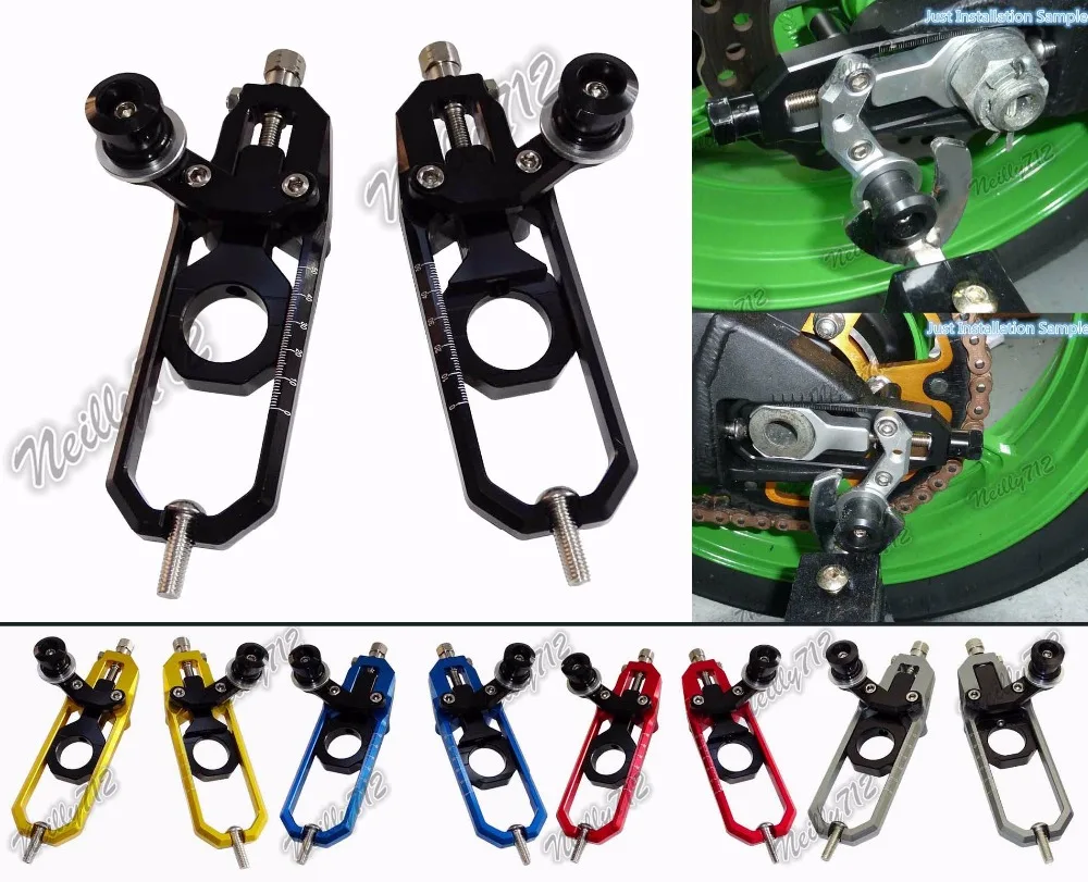 Motorcycle Chain Adjusters with Spool Tensioners Catena For Suzuki GSXR600 GSXR750 GSXR 600 750 2011 2012
