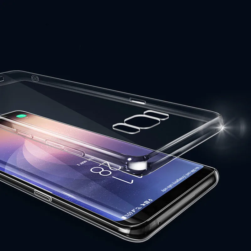 Прозрачный чехол для телефона для samsung Galaxy S8 S8Plus S9 S9Plus Note 8, 9, 10, S10 плюс S10e Пластиковый ударопрочный Твердый чехол Capa - Цвет: Transparent