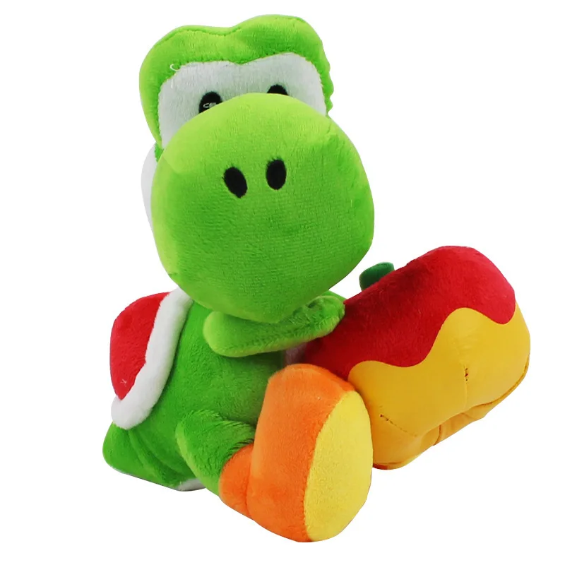 Новинка 17 см Yoshi с яблоком плюшевые куклы игрушки Супер Марио Йоши Детская плюшевая игрушка подарок на день рождения Рождество