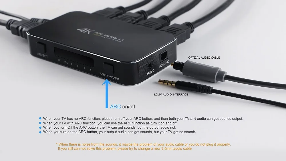 HDMI 2,0 коммутатор 4 K x 2 K 4 в 1 выход коммутатор HMDI разветвитель HDCP дуги с ИК Беспроводной дистанционного Управление поддерживает FHD 1080 P 3D для PS4