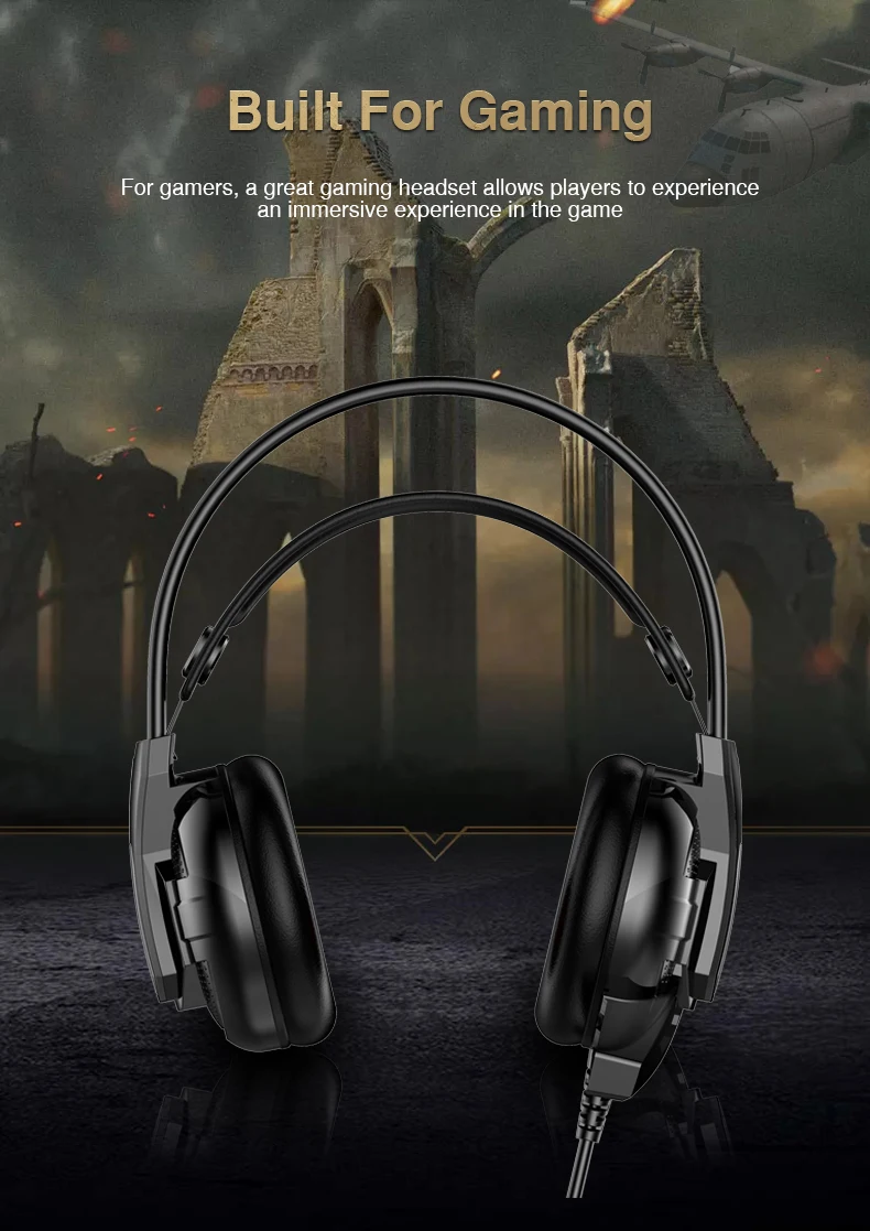 7.1 Channel USB Wired Gaming Headset Deep Bass Game Earphone Computer headphones with microphone led light headphones for PC (2)