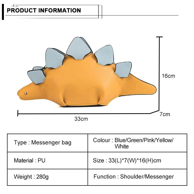 Креативные Мультяшные сумки хамелеон, с заклепками, с дизайном динозавра, из искусственной кожи, сумка через плечо, Акула, сумка через плечо, сумки-мессенджеры