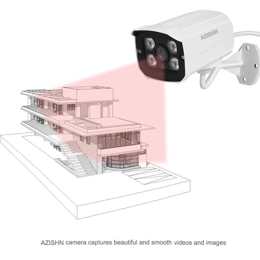 AZISHN CCTV камера 800TVL/1000TVL ИК фильтр 4 шт. массив светодиодов ночное видение металл открытый водонепроницаемый камеры наблюдения