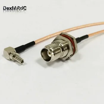 

RF TNC To CRC9 Pigtail Cable TNC Female Bulkhead O-ring Connector To CRC9 Male Right Angle Connector RG316 Cable 15cm 6"