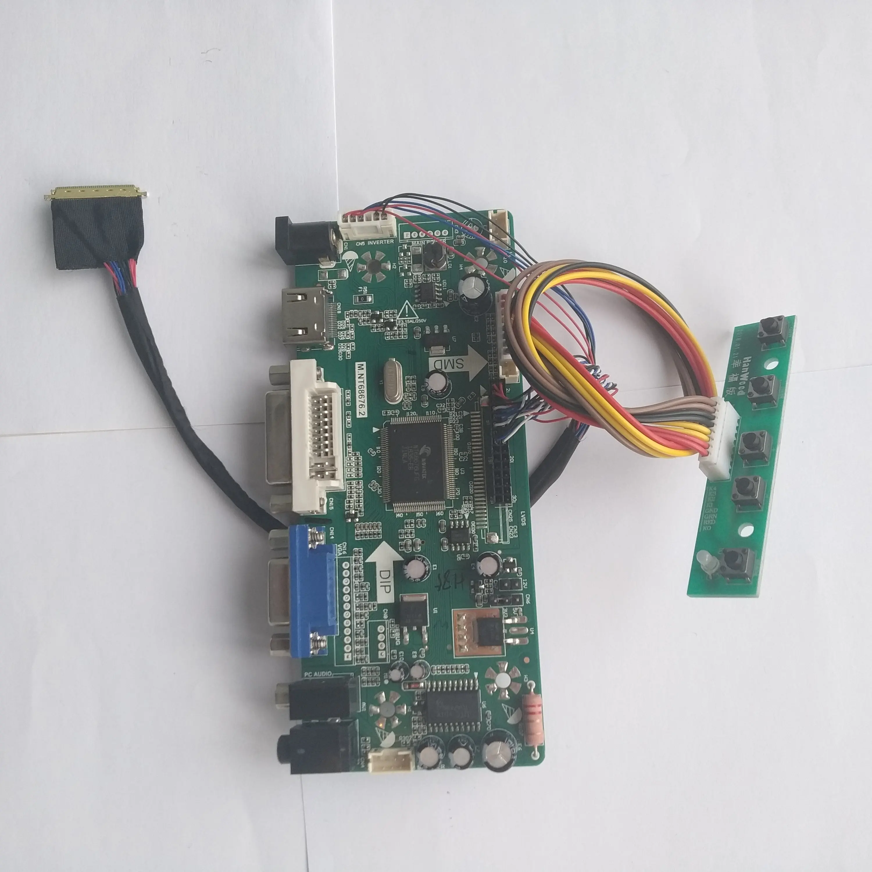 

HDMI DVI VGA LED LCD Controller board Kit diy for 12.1" HSD121PHW1 HSD121PHW2 1366*768 panel Screen monitor card