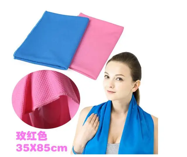 

2Pcs Pink 85*35cm Summer Ice Towel Cooling Towel Reusable Cool Towels DropShip