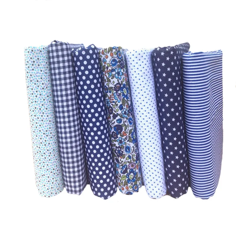 

7PCs Printed Cotton Fabric DIY Handmade Sewing Material Fabrics For Patchwork Curtain Needlework Accessories 25x25cm