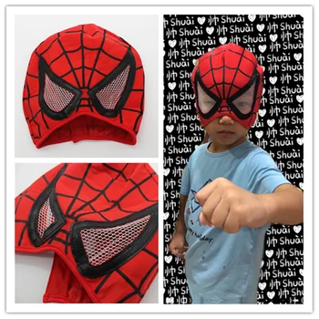 

1pcs 20cm Spider man cosplay plush hat Stuffed Plush Toys Spiderman fancy gift for kids