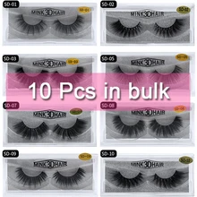 Mangodot 10 пар SD серия ресницы норковые ресницы Роскошные естественные длинные норковые накладные ресницы крестовые толстые накладные ресницы