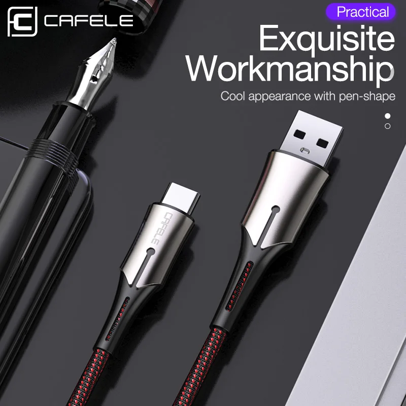 CAFELE Type C USB Charging Cable 5A Fast Charging Cable for Huawei Mate 20 Pro Samsung Xiaomi Oneplus Phones Data Sync Cables