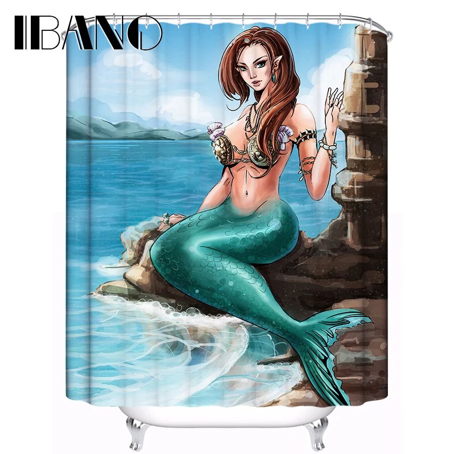 

Mermaid Shower Curtain Sexy Customized Shower Curtain Waterproof Bathroom Fabric 60x72" Quality Shower Curtain For The Bathroom