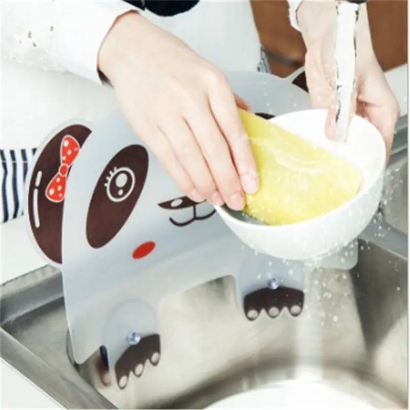 Cute Panda Water Splash Guard Baffle Board Hot Sale Sucker Water Baffle Plate Wash Basin Sink Board Kitchen Tool