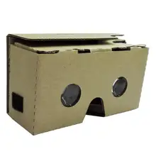 Cardboard + Resin Lens Highest Quality New For Google Cardboard V2 3D Glasses VR Valencia Quality Max Fit 6Inch Phone