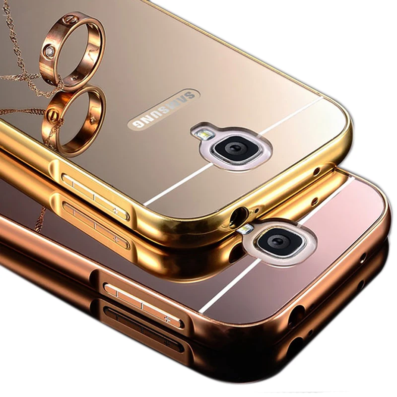 for samsung galaxy s4 i9500 new luxury plating aluminum frame mirror acrylic pc back for samsung galaxy s4 i9500 new luxury plating aluminum frame mirror acrylic pc back