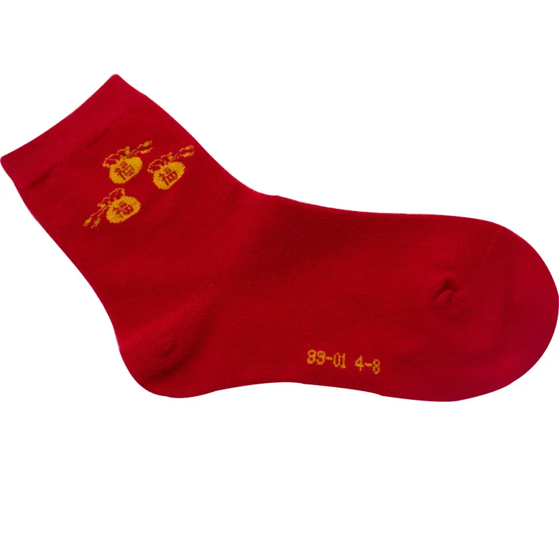 Весенне-осенние детские носки хлопковые высококачественные носки красного цвета носки для мальчиков и девочек от 0 до 12 лет 5 пар/лот