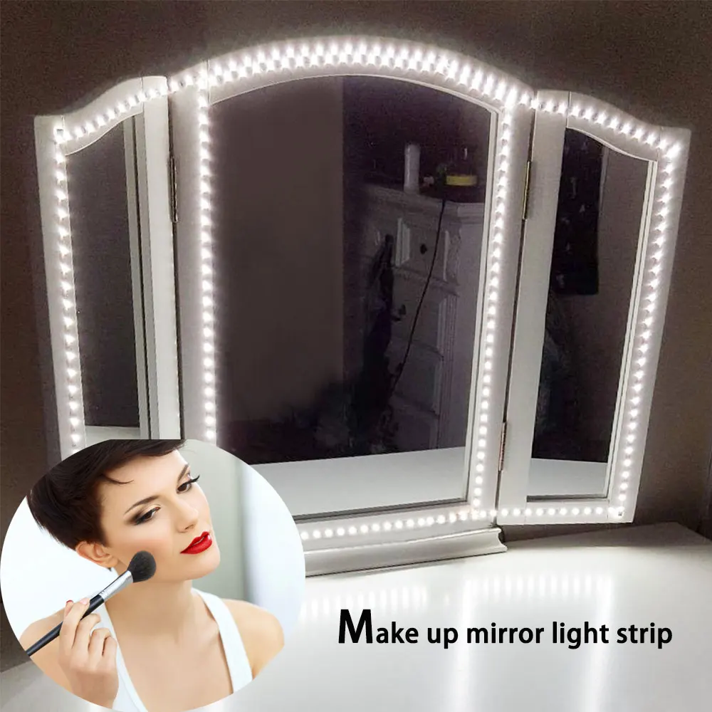  Vanity Table Mirror Light USB Power SMD LED Makeup Mirror Strip Light with Controller Backlit Mirro