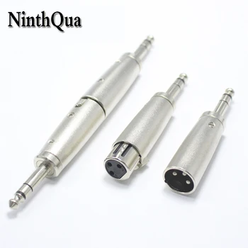 

NinthQua 2pcs 6.5 /6.35 mm 3Pin Stereo Plug to XLR Male Female Plug jack Audio Connector MIC Karaoke Speaker Adapter