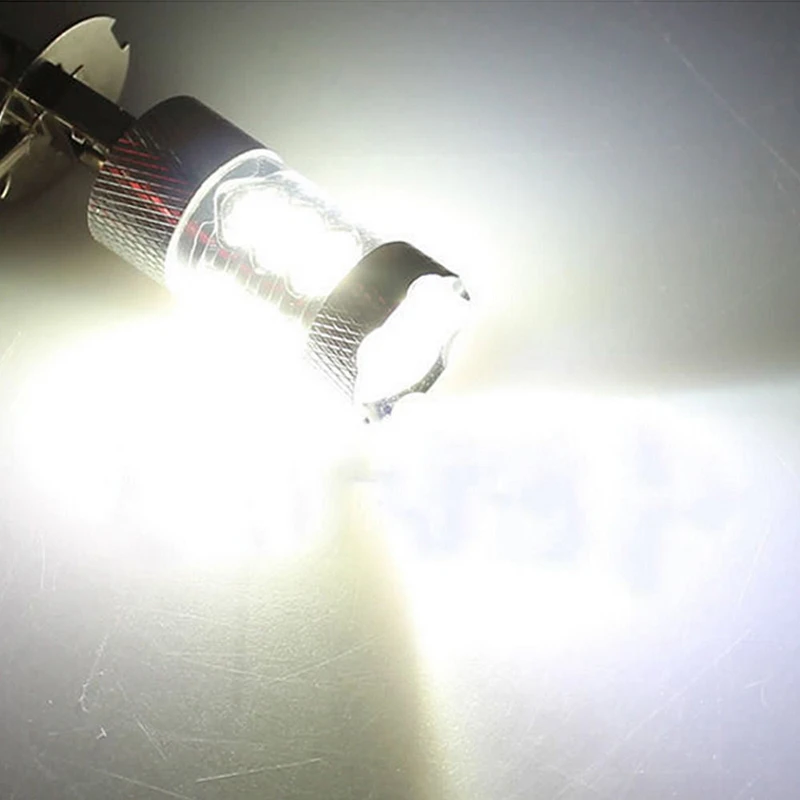 2 шт. HID Белый H3 высокой мощности 80 Вт 16 светодиодных ламп задний фонарь супер яркий автомобиль DRL Вождения противотуманных фар поворотник тормозной стояночный фонарь