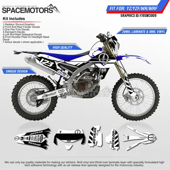 

MotoSpace Customized Team Graphics Backgrounds Decals 3M Custom Stickers For YAMAHA WR450F YZF YZ WRF 2016 2017 2018 2019 009