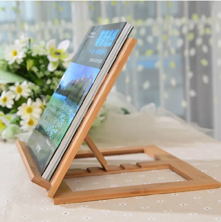 Novelty Wooden Pad Holder Adjustable Angle Foldable