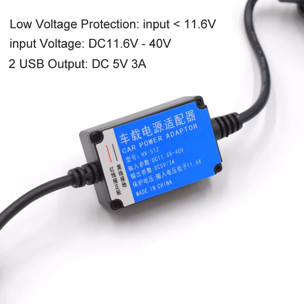 Автомобильный конвертер XCGaoon с 2 usb портами и переключателем 12 40 в 5 В 3 А зарядное