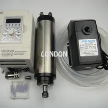 Комплект ЧПУ шпинделя ER11 800 Вт Водяное охлаждение шпинделя МОТОР+ ЧПУ гравировочные Биты+ 1.5KW Инвертор+ 1 водяной насос+ 1 Водопровод