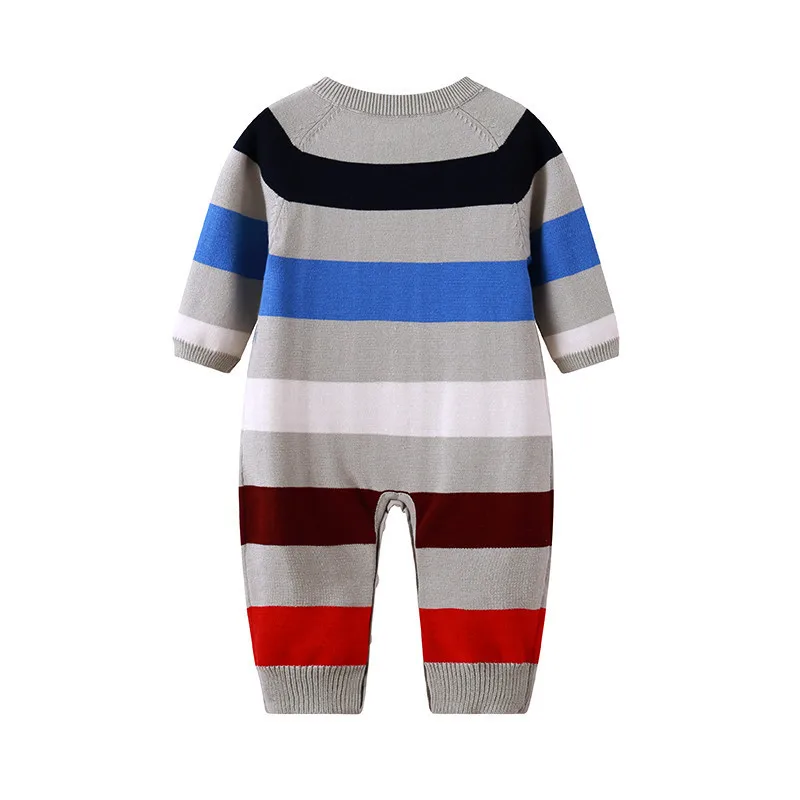 Baby Boys Rompers Autumn Long Sleeve Toddler kids One Piece Jumpsuits Outfits 100% Cotton Knitted Infant Overalls 0-24Months
