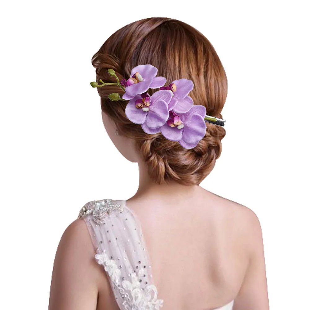 

1PC Womens Flower Hair Clip Hairpin Bridal Hawaii Party Purple Aug 24