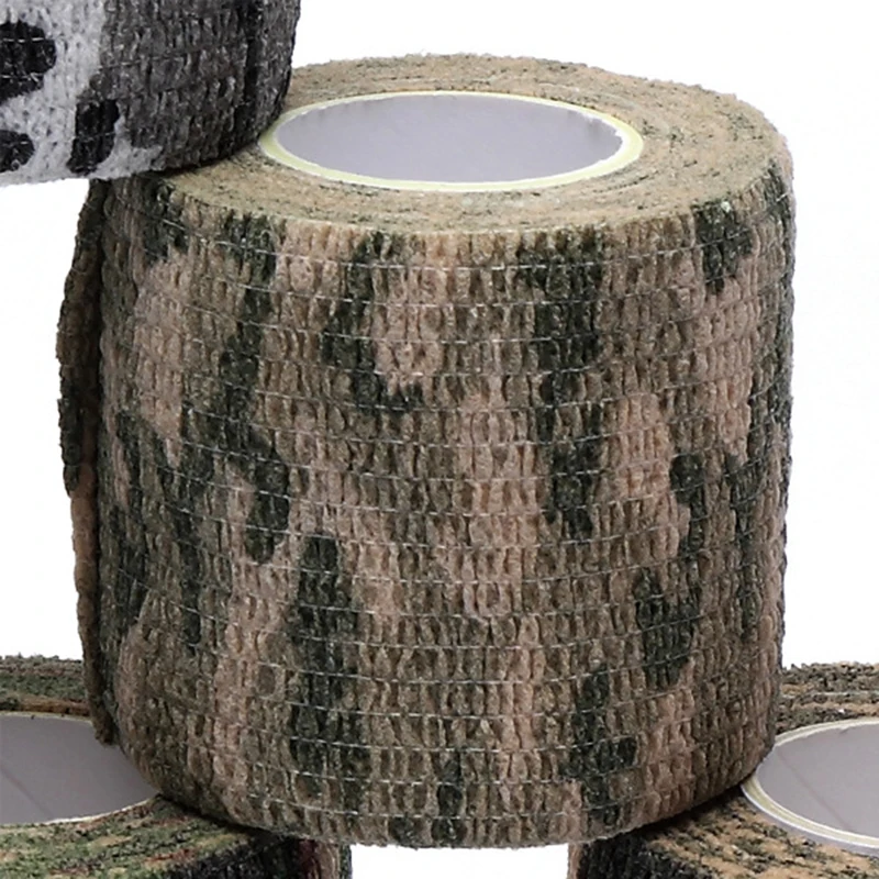 Outdoor Camouflage Bandage Infusion Bandage Wrapping Medical Tape Self-sticking Elastoplast 2.5-15CM Width 4.5M Length Non-woven