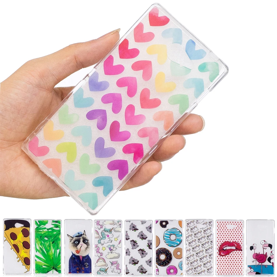 

for Sony Xperia M2 S50H Dual D2302 D2303 coque silicone Cartoon Soft Transparent cover for Sony Xperia M2 Aqua Case Etui Hoesje