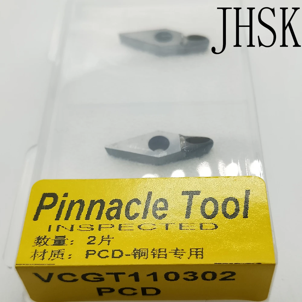 

2pcs VCGT110302 110304 16040 160404 160408 PCD Diamond Inserts Turning Inserts CNC Grooving Lathe Cutter