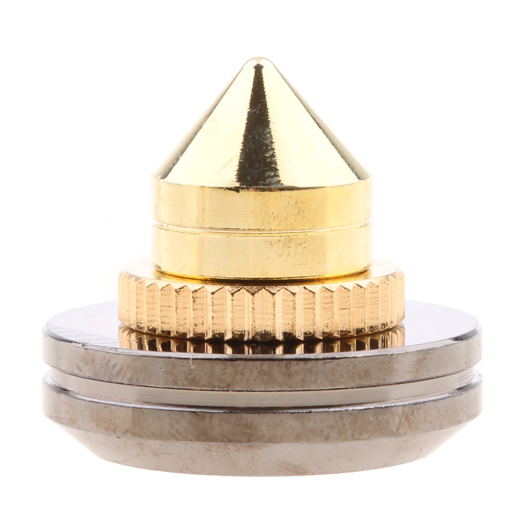  Golden Speaker Spikes Subwoofer CD Audio Amplifier Turntable Isolation Stand Feet 