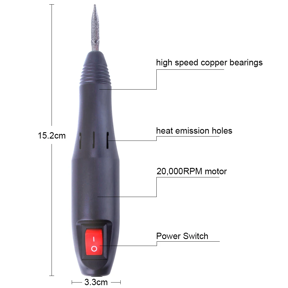  20000RPM Professional Machine Apparatus for Manicure Pedicure Kit Electric File with Cutter Nail Dr