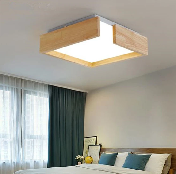 Японский СВЕТОДИОДНЫЙ LED твердые деревянная гостиная потолочный светильник спальня дети потолочные светильники Бесплатная доставка