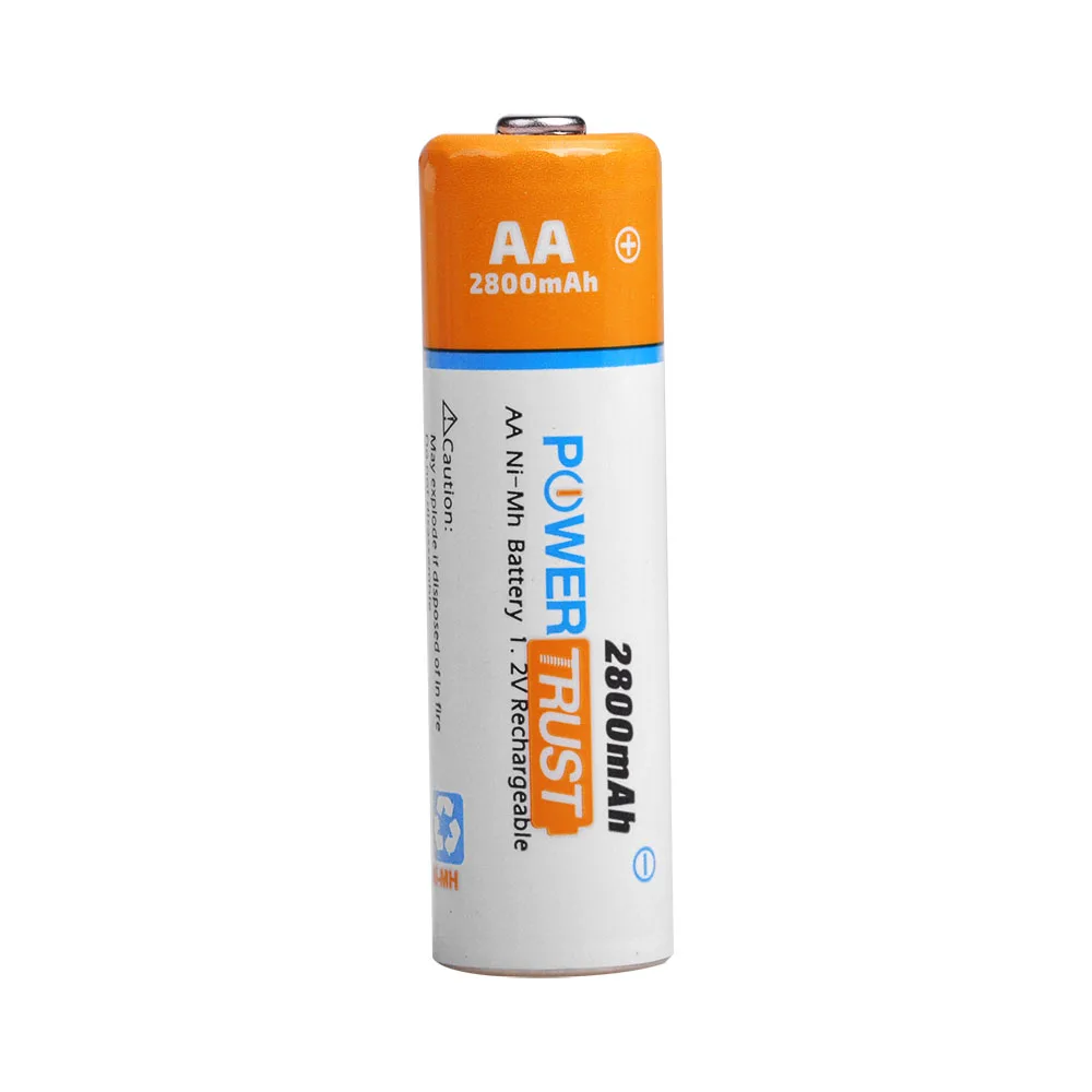 PowerTrust 8 упаковок 2800mAh высокоемкие AA NiMH аккумуляторы для калькулятора, MP3-плеера, электрических игрушек и т. Д