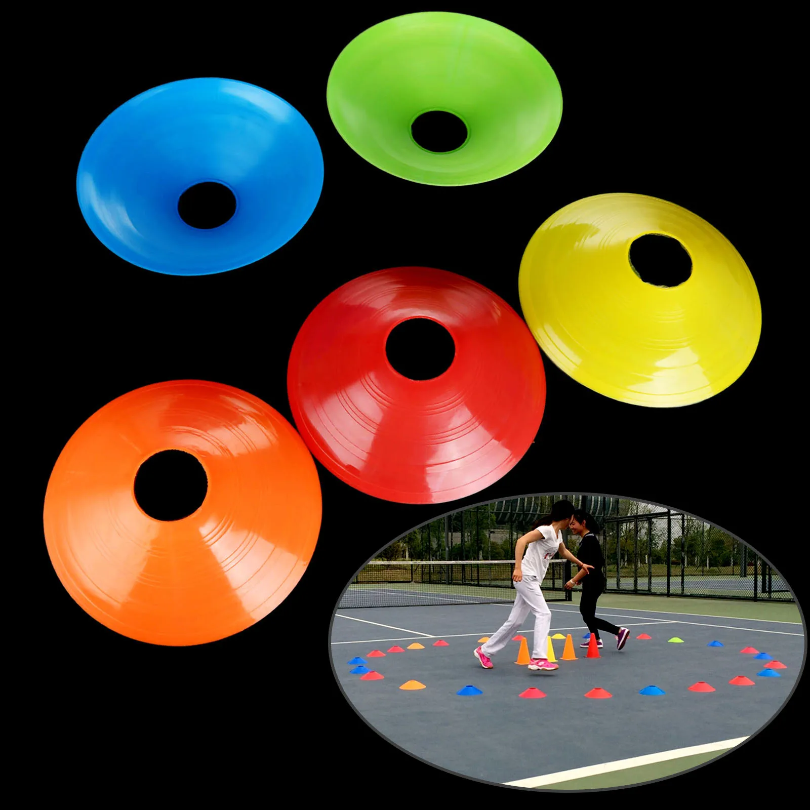 

1 Pc Agility Training Space Marker Cone Saucer Slalom For Inline Skating Mark Cup Football Soccer Speed Practice Equipment