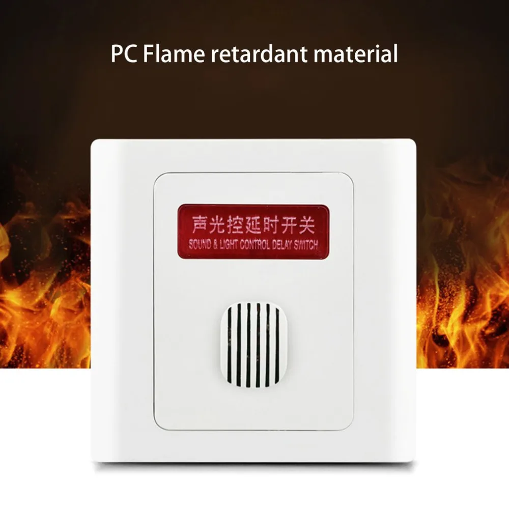 

3pcs 220V Sound Control Switch Intelligent Time Delay Wall Mounted Voice Sensor Switch Quality Drop Shipping