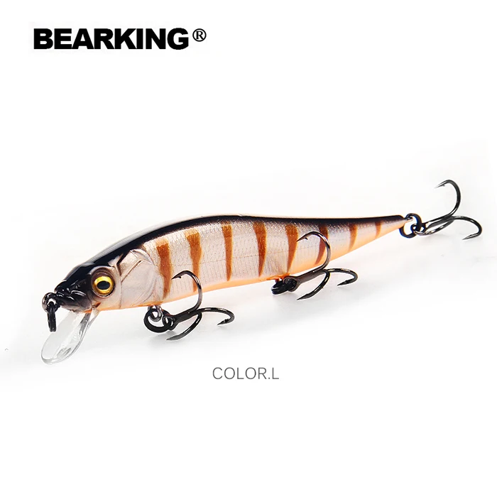 Хит Bearking идеальные действия 12 различных цветов рыболовные приманки, 98 мм/10 г, sp minnow 12 различных красочных цветов - Цвет: L
