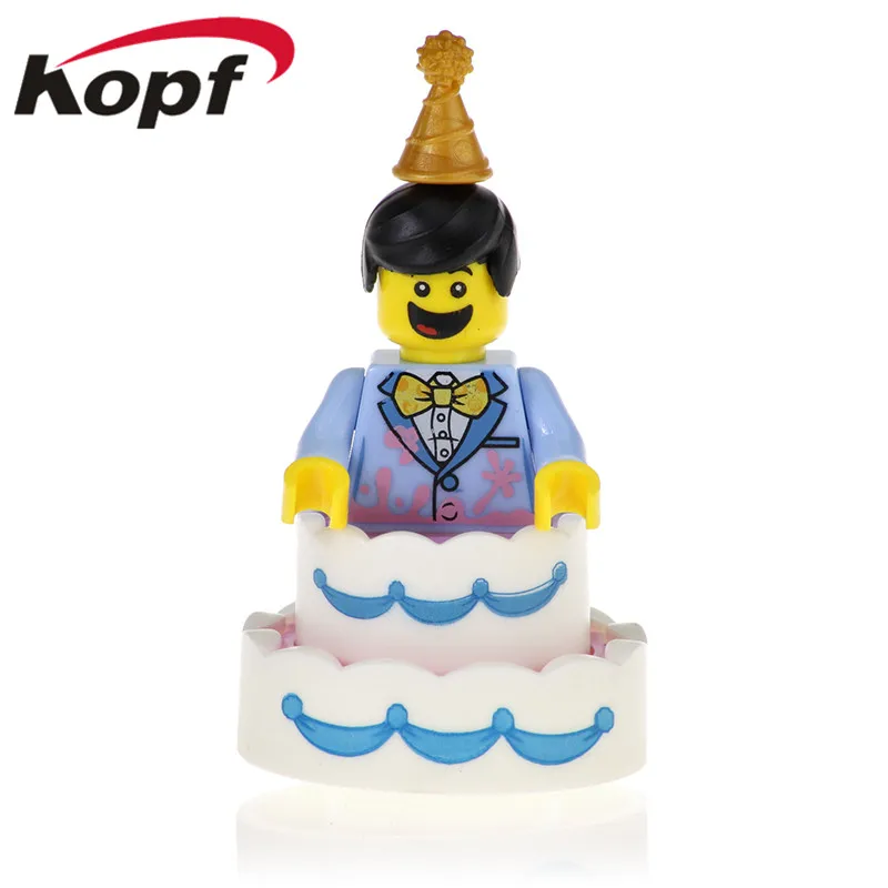 

Single Sale Bricks Birthday Cake Guy Asemble Draw Aberdeen Series Balloon Building Blocks For Children Toys DIY Gift PG1244