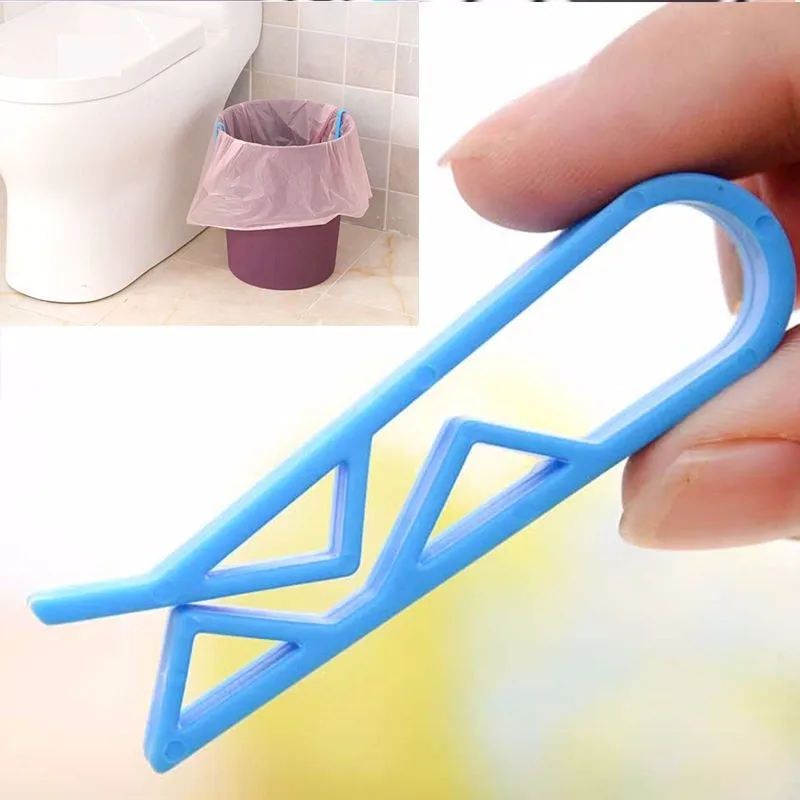 4pcs Rubbish Bag Anti-Slip Waste Basket Can Clip Fixation Clip Practical Garbage Clip Accessories Trash Bag Holder Clamp Home Storage Organization (12)