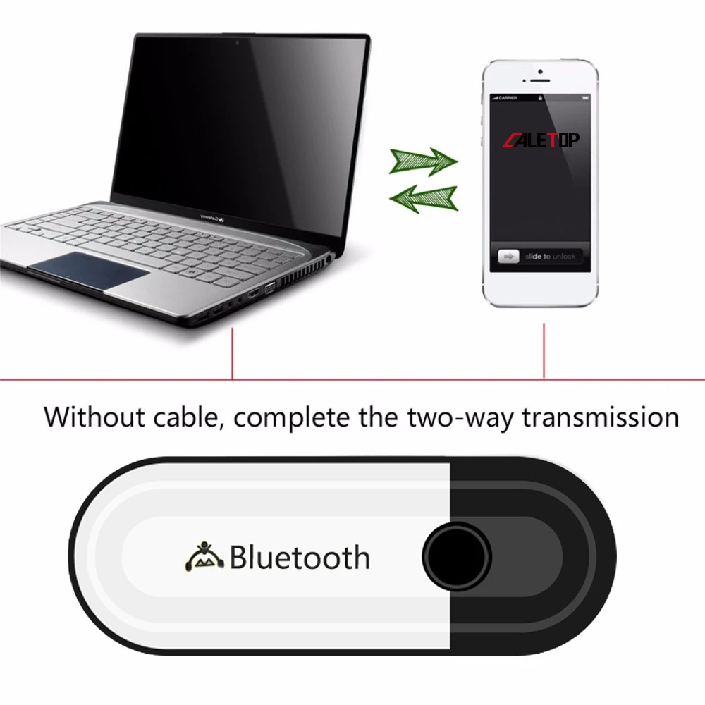 CALETOP Bluetooth 5 0 приемник USB и 3 мм AUX 2 в 1 аудио беспроводной адаптер для наушников