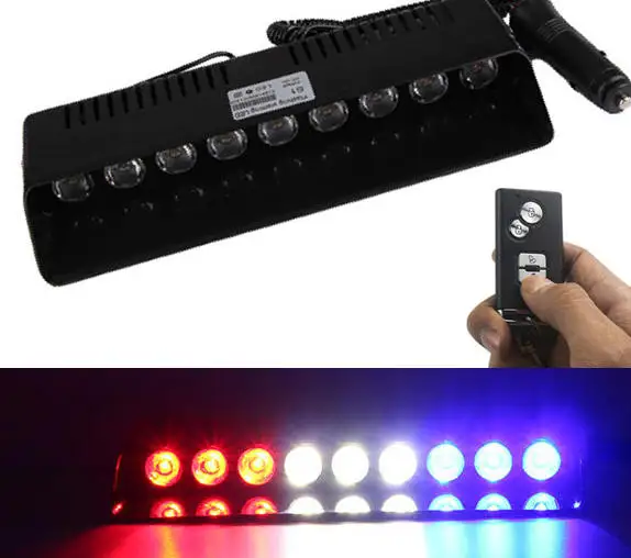 remote control 9LED Strobe Flash Emergency Warning light ...