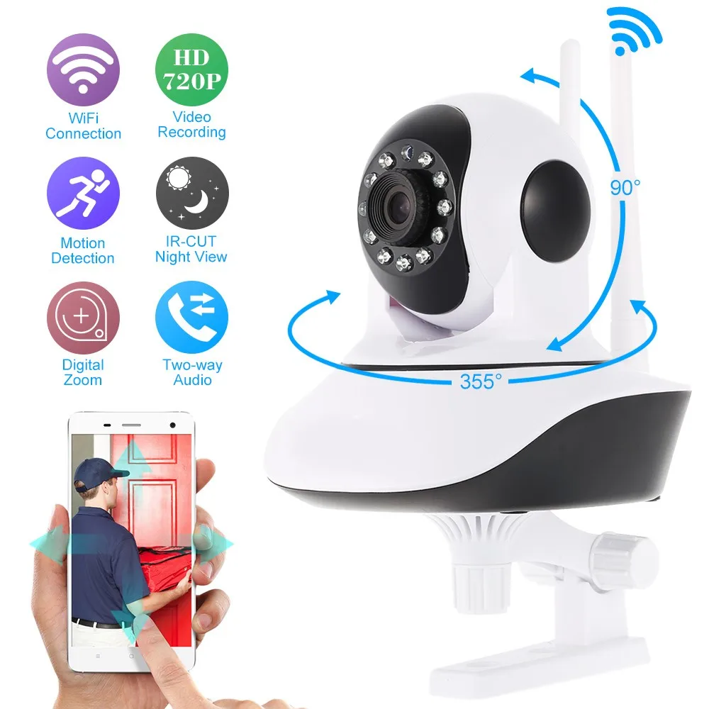 Home Security IP Camera Wireless Smart WiFi Camera WI-FI Audio Record Surveillance Baby Monitor HD Mini CCTV Camera