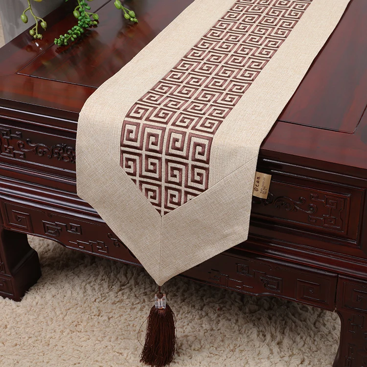 خمر الصينية الفاخرة القطن الكتان الجدول عداء مستطيل GeometricTablecloth الراقية القهوة مفرش طاولة طاولة طعام منصات خمر الصينية الفاخرة القطن الكتان الجدول عداء مستطيل GeometricTablecloth الراقية القهوة مفرش طاولة طاولة طعام منصات